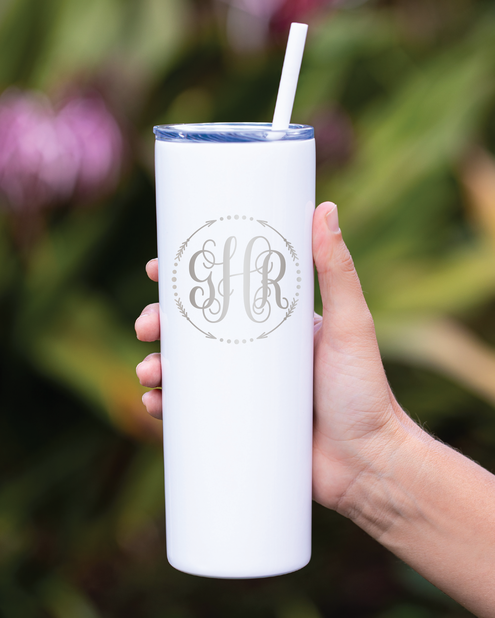 20 oz Personalized Tumbler with Monogram Laser Engraved Avito