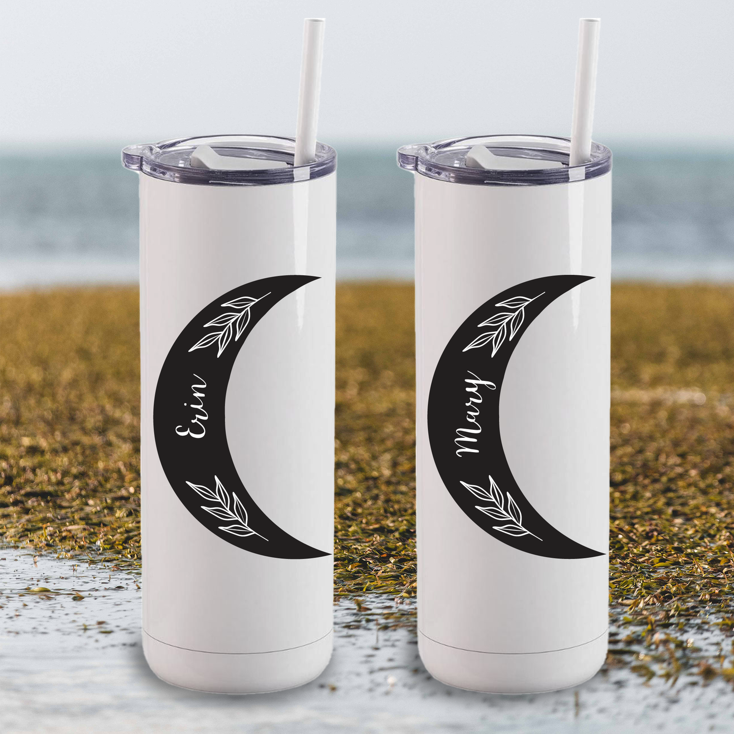 Personalized Crescent Moon Tumbler