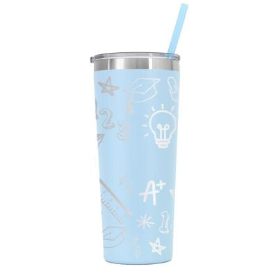 22 oz Personalized Teacher Tumbler - Laser Engraved