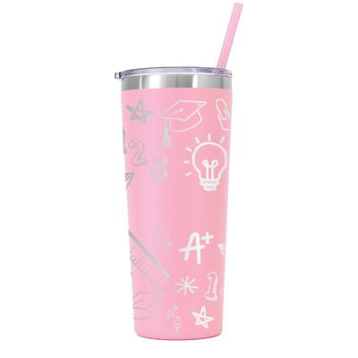 22 oz Personalized Teacher Tumbler - Laser Engraved