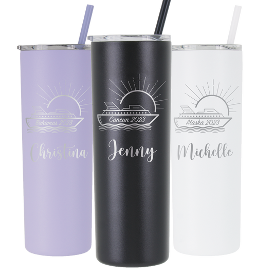 Personalized Cruise Tumbler - Laser Engraved