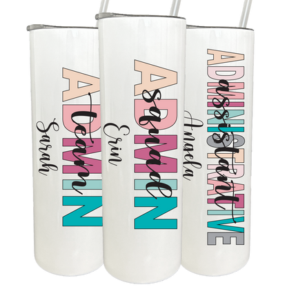 Vaso Asistente Administrativo Personalizado de 20 oz
