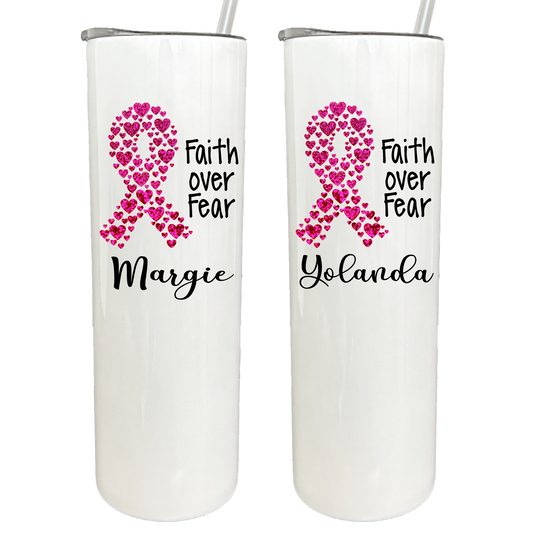 30 oz Personalized Cancer Awareness Tumbler
