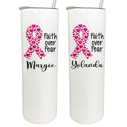 30 oz Personalized Cancer Awareness Tumbler