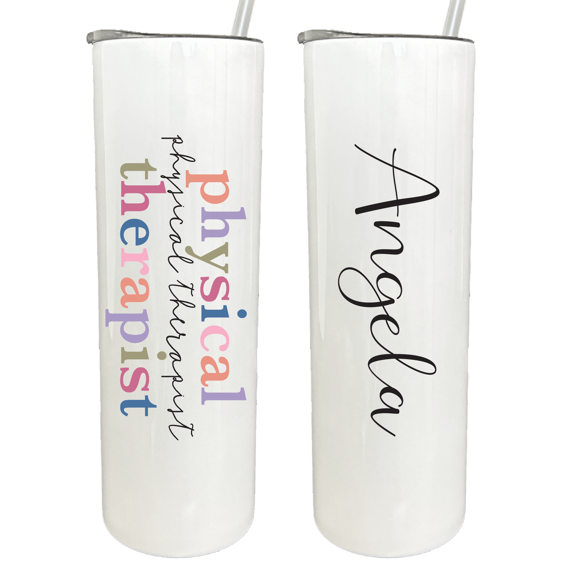 Personalized 30 oz Insulated Stainless Steel Tumbler - White