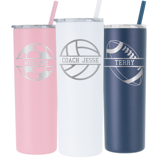 20 oz Personalized Sport Coach Tumbler - Laser Engraved