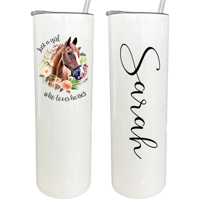 Vaso con forma de caballo personalizado de 20 oz con tapa deslizante