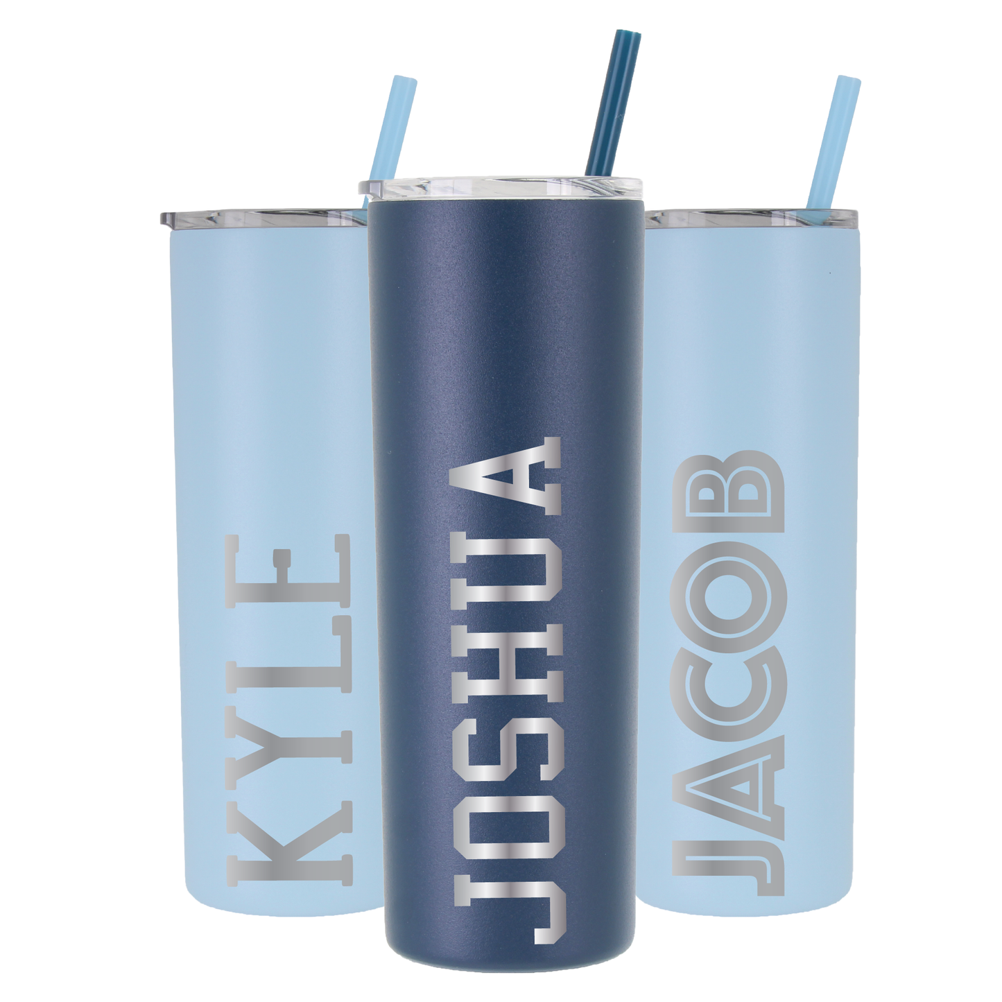 20 oz Personalized Text Tumbler - Laser Engraved