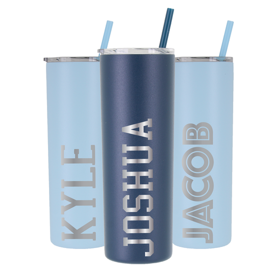 Vaso con texto personalizado de 20 oz - Grabado con láser