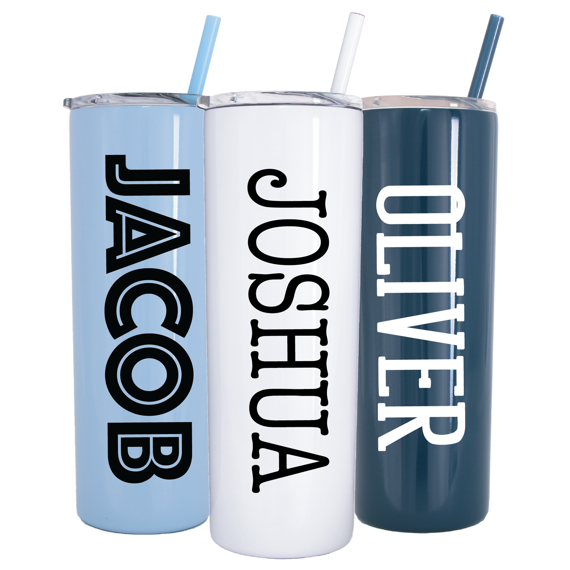 Personalized Wine & Tall Skinny Tumblers With Lids and Straws 