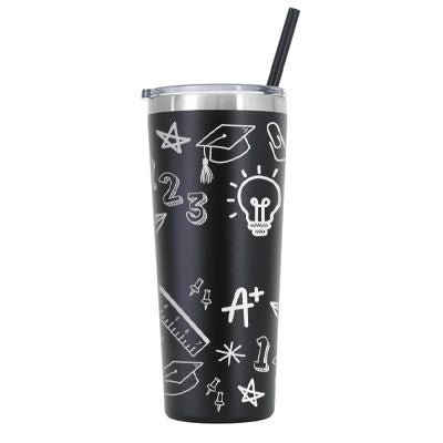 22 oz Personalized Teacher Tumbler - Laser Engraved