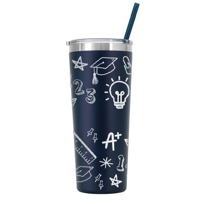 22 oz Personalized Teacher Tumbler - Laser Engraved