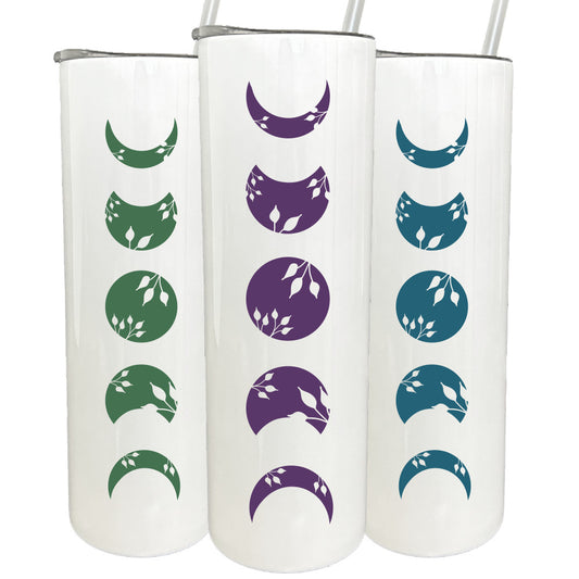30 oz Personalized Colorful Moon Phases Tumbler