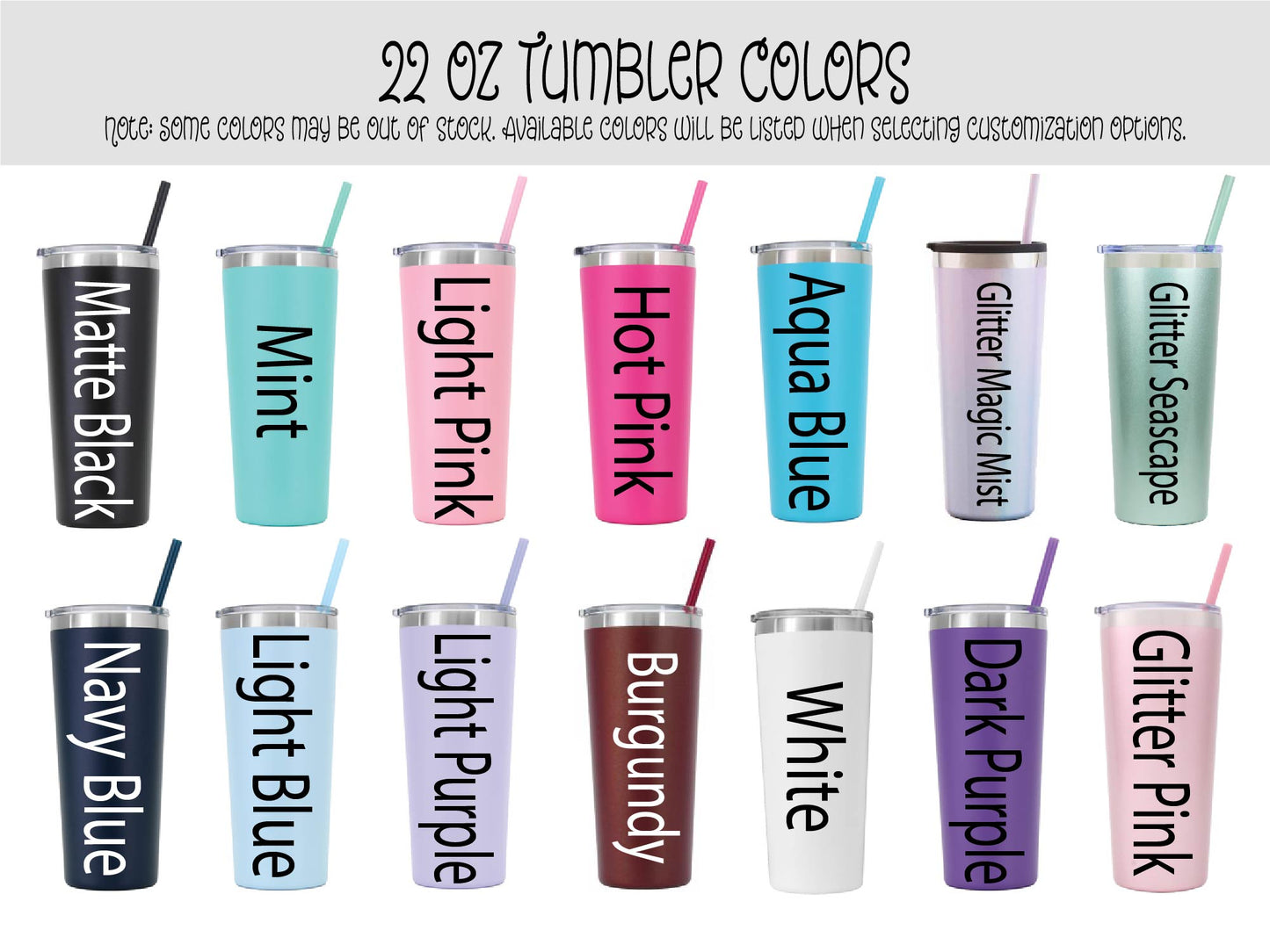 Vaso personalizado Your Text Here de 22 oz - Grabado con láser