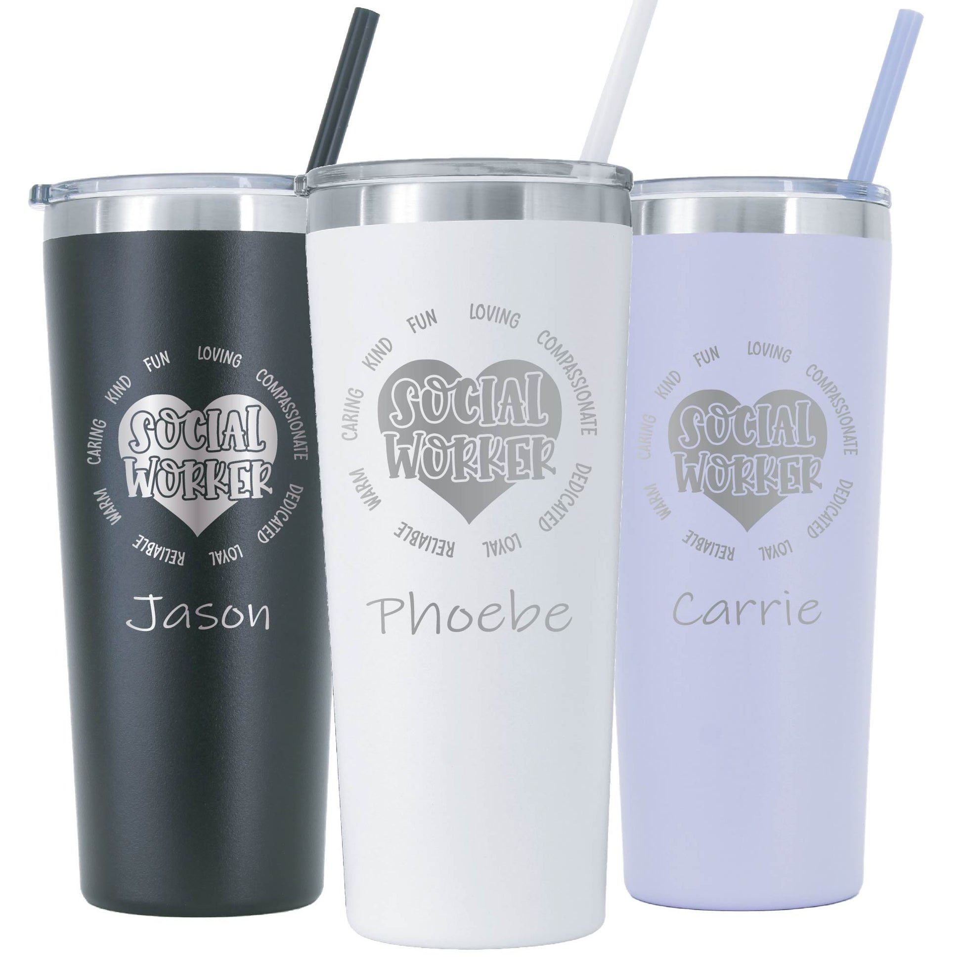 22 oz Personalized Social Worker Tumbler - Laser Engraved – Avito