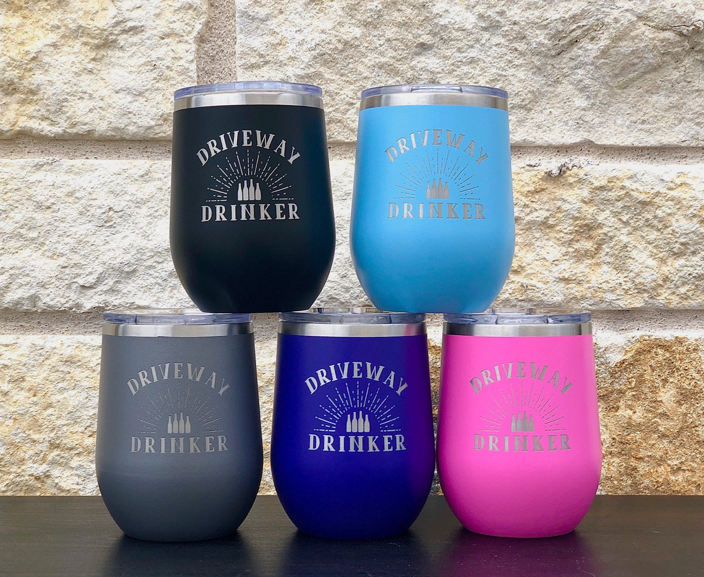 12 oz Personalized Funny Wine Tumbler - Laser Engraved