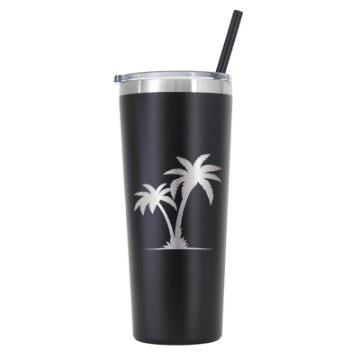 22 oz Personalized Palm Tree Vacation Tumbler