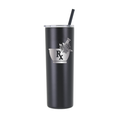 Farmacéutico floral personalizado de 20 oz - grabado con láser 