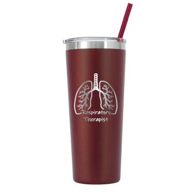 22 oz Personalized Respiratory Therapist Tumbler - Laser Engraved