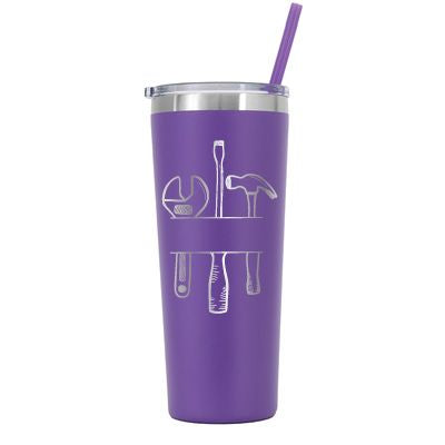 22 oz Personalized Mechanic Tumbler - Laser Engraved