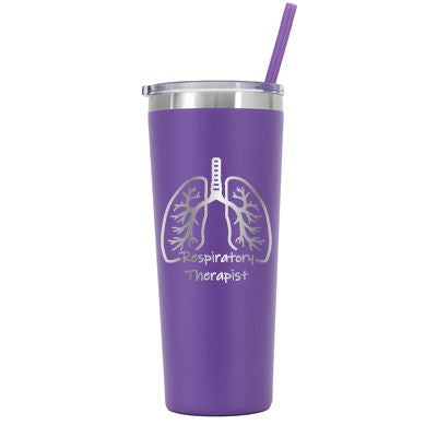 22 oz Personalized Respiratory Therapist Tumbler - Laser Engraved