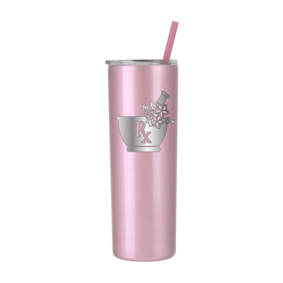 Farmacéutico floral personalizado de 20 oz - grabado con láser 