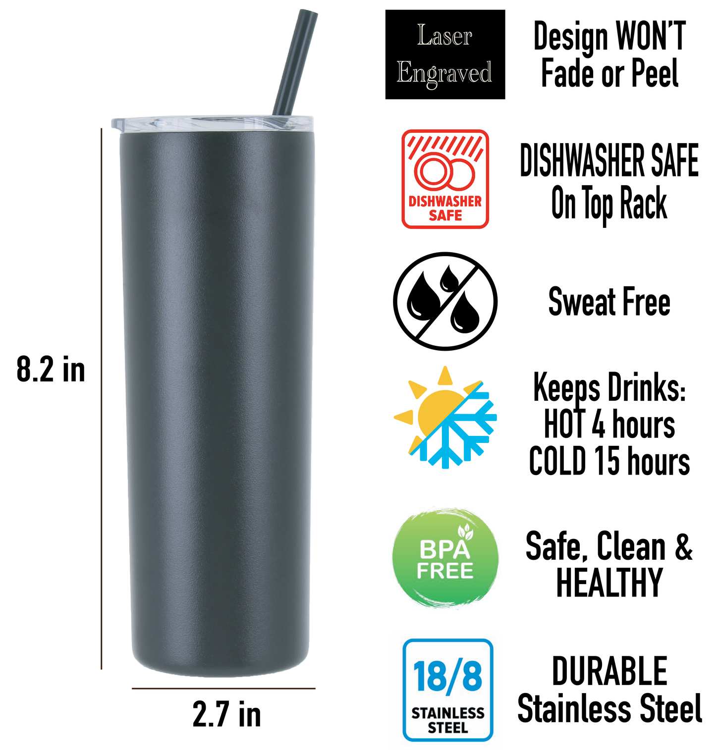 20 oz Personalized Pharmacist Tumbler - Laser Engraved
