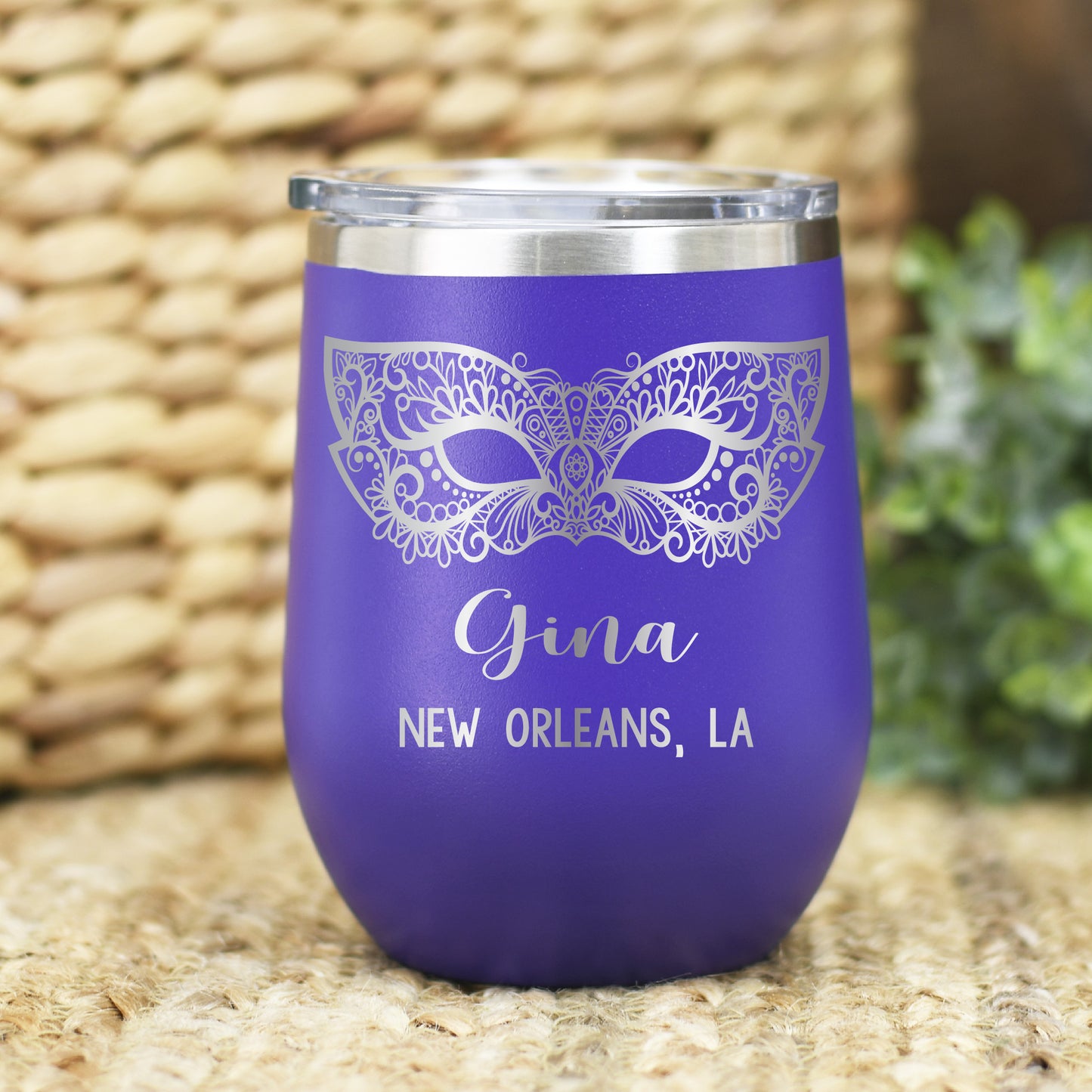 Vaso New Orleans personalizado de 12 oz - grabado con láser