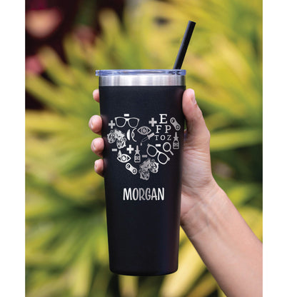 Vaso de optometría personalizado de 22 oz - Grabado con láser