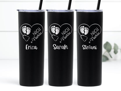 Vaso de enfermera personalizado NICU de 20 oz - Grabado con láser