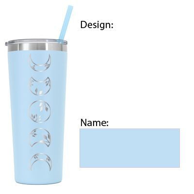 Personalized Moon Phase Tumbler - Laser Engraved