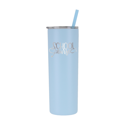 20 oz Personalized School Nurse Tumbler - Laser Engraved