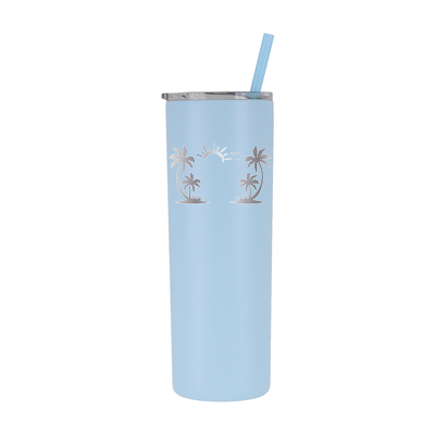 20 oz Personalized Beach Tumbler - Laser Engraved
