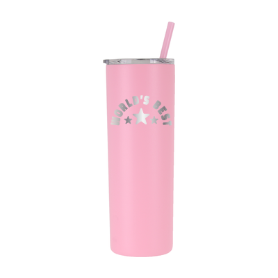 Hot Pink Cup With Straw 20 Oz Skinny Tumbler With Lid Personalized