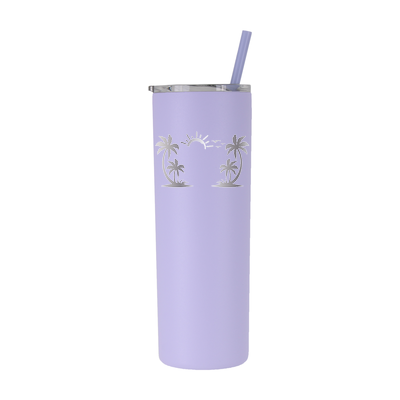 20 oz Personalized Beach Tumbler - Laser Engraved