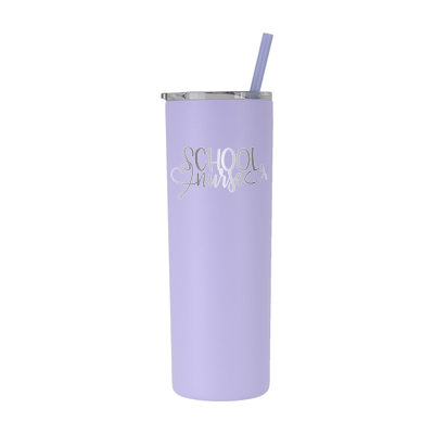20 oz Personalized School Nurse Tumbler - Laser Engraved