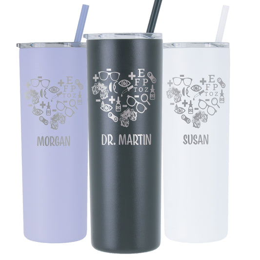 20 oz Personalized Optometry Tumbler - Laser Engraved