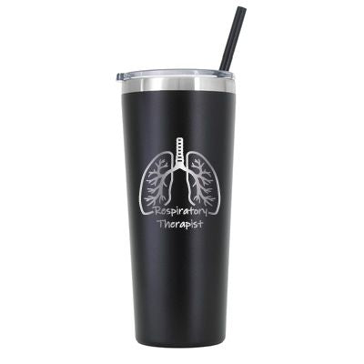 Vaso personalizado para terapeuta respiratorio de 22 oz - Grabado con láser