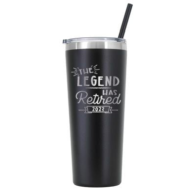 Vaso personalizado 2023 Retired "The Legend" - Grabado con láser