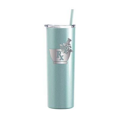 Farmacéutico floral personalizado de 20 oz - grabado con láser 