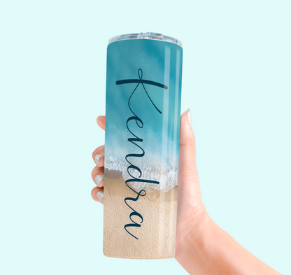 20 oz Personalized Beach Vacation Tumbler