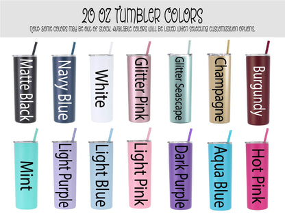 20 oz Personalized School Nurse Tumbler - Laser Engraved