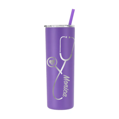 20 oz Personalized Nurse Stethoscope Tumbler - Laser Engraved